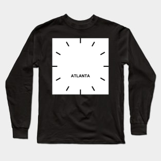 ATLANTA Time Zone Wall Clock Long Sleeve T-Shirt